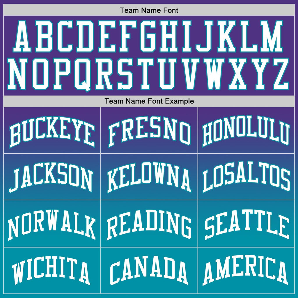 Custom Purple White-Teal Authentic Fade Fashion Basketball Jersey photo 3