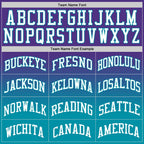 Custom Purple White-Teal Authentic Fade Fashion Basketball Jersey photo 3