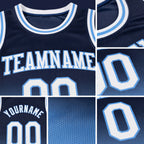 Custom Navy White-Light Blue Authentic Fade Fashion Basketball Jersey detail