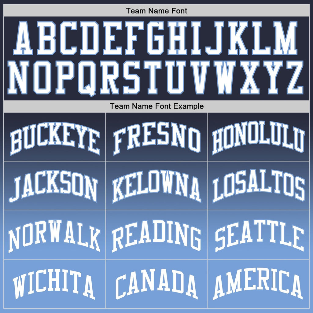 Custom Navy White-Light Blue Authentic Fade Fashion Basketball Jersey photo 3