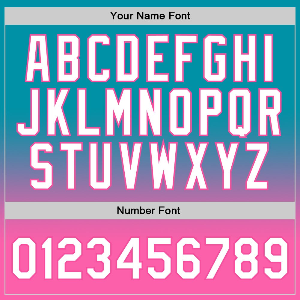 Custom Teal White-Pink Authentic Fade Fashion Basketball Jersey photo 2