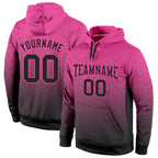 Custom Stitched Pink Black Fade Fashion Sports Pullover Sweatshirt Hoodie photo 1