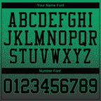 Custom Stitched Kelly Green Black Fade Fashion Sports Pullover Sweatshirt Hoodie photo 3