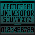 Custom Stitched Aqua Black Fade Fashion Sports Pullover Sweatshirt Hoodie photo 3