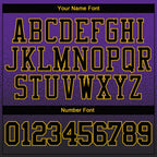 Custom Stitched Purple Black-Gold Fade Fashion Sports Pullover Sweatshirt Hoodie photo 3