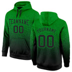 Custom Stitched Grass Green Black Fade Fashion Sports Pullover Sweatshirt Hoodie