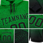 Custom Stitched Grass Green Black Fade Fashion Sports Pullover Sweatshirt Hoodie detail