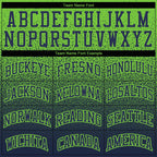 Custom Stitched Neon Green Navy Fade Fashion Sports Pullover Sweatshirt Hoodie photo 2