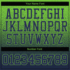 Custom Stitched Neon Green Navy Fade Fashion Sports Pullover Sweatshirt Hoodie photo 3