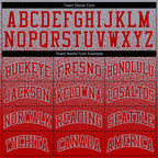 Custom Stitched Gray Red Fade Fashion Sports Pullover Sweatshirt Hoodie photo 2