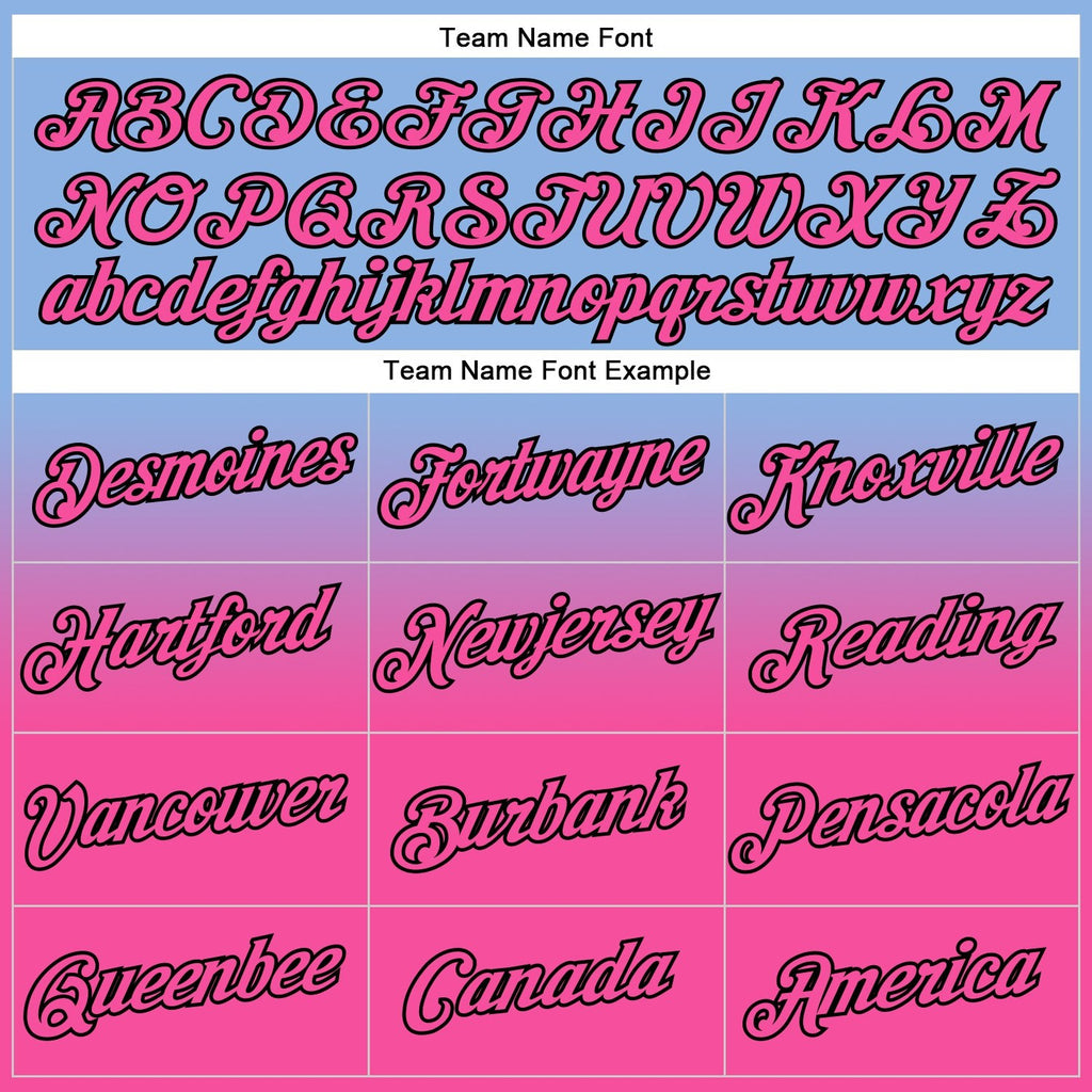 Custom Stitched Light Blue Pink-Black Fade Fashion Sports Pullover Sweatshirt Hoodie photo 3