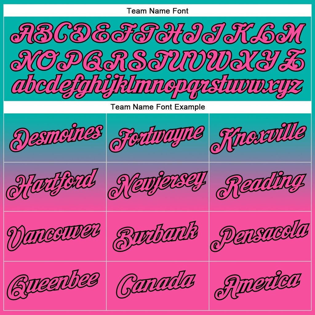 Custom Stitched Aqua Pink-Black Fade Fashion Sports Pullover Sweatshirt Hoodie photo 3