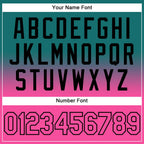 Custom Stitched Teal Pink-Black Fade Fashion Sports Pullover Sweatshirt Hoodie photo 4
