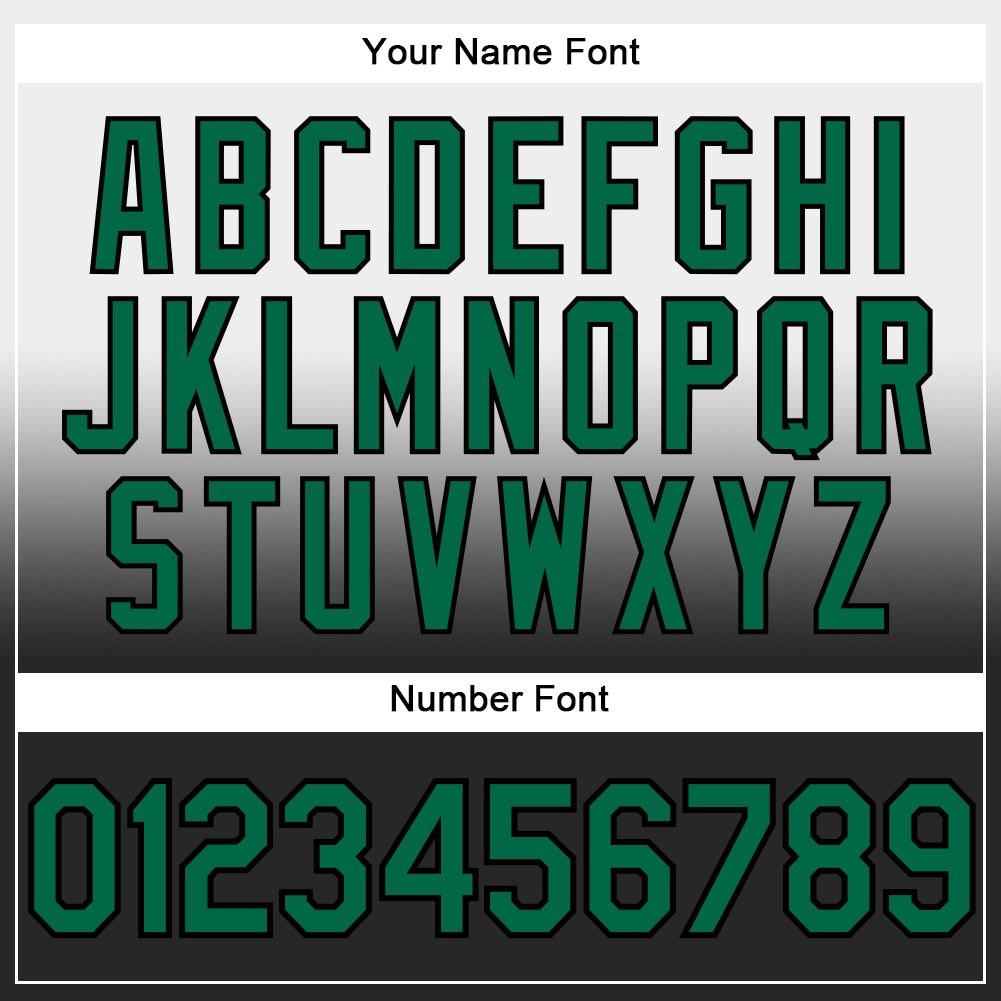 Custom Stitched White Kelly Green-Black Fade Fashion Sports Pullover Sweatshirt Hoodie photo 4