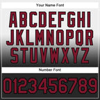Custom Stitched White Crimson-Black Fade Fashion Sports Pullover Sweatshirt Hoodie photo 4