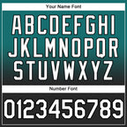 Custom Stitched Teal White-Black Fade Fashion Sports Pullover Sweatshirt Hoodie photo 5