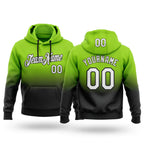Custom Stitched Neon Green White-Black Fade Fashion Sports Pullover Sweatshirt Hoodie