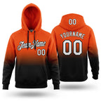 Custom Stitched Orange White-Black Fade Fashion Sports Pullover Sweatshirt Hoodie