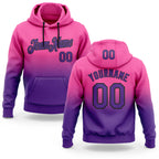 Custom Stitched Pink Purple-Black Fade Fashion Sports Pullover Sweatshirt Hoodie