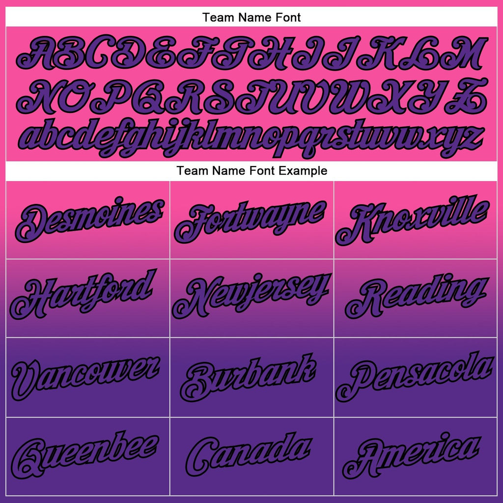 Custom Stitched Pink Purple-Black Fade Fashion Sports Pullover Sweatshirt Hoodie photo 3