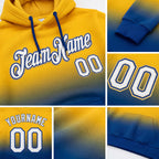 Custom Stitched Gold White-Royal Fade Fashion Sports Pullover Sweatshirt Hoodie detail
