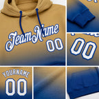 Custom Stitched Old Gold White-Royal Fade Fashion Sports Pullover Sweatshirt Hoodie detail