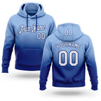 Custom Stitched Light Blue White-Royal Fade Fashion Sports Pullover Sweatshirt Hoodie