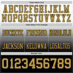 Custom White Old Gold-Black Authentic Fade Fashion Football Jersey photo 3