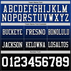 Custom Royal White-Black Authentic Fade Fashion Football Jersey photo 3