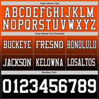 Custom Orange White-Black Authentic Fade Fashion Football Jersey photo 3