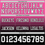 Custom Pink White-Black Authentic Fade Fashion Football Jersey photo 3