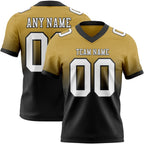 Custom Old Gold White-Black Authentic Fade Fashion Football Jersey photo 1