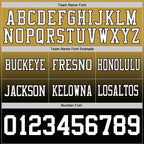 Custom Old Gold White-Black Authentic Fade Fashion Football Jersey photo 3