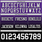 Custom Purple White-Black Authentic Fade Fashion Football Jersey photo 3