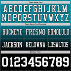 Custom Teal White-Black Authentic Fade Fashion Football Jersey photo 3
