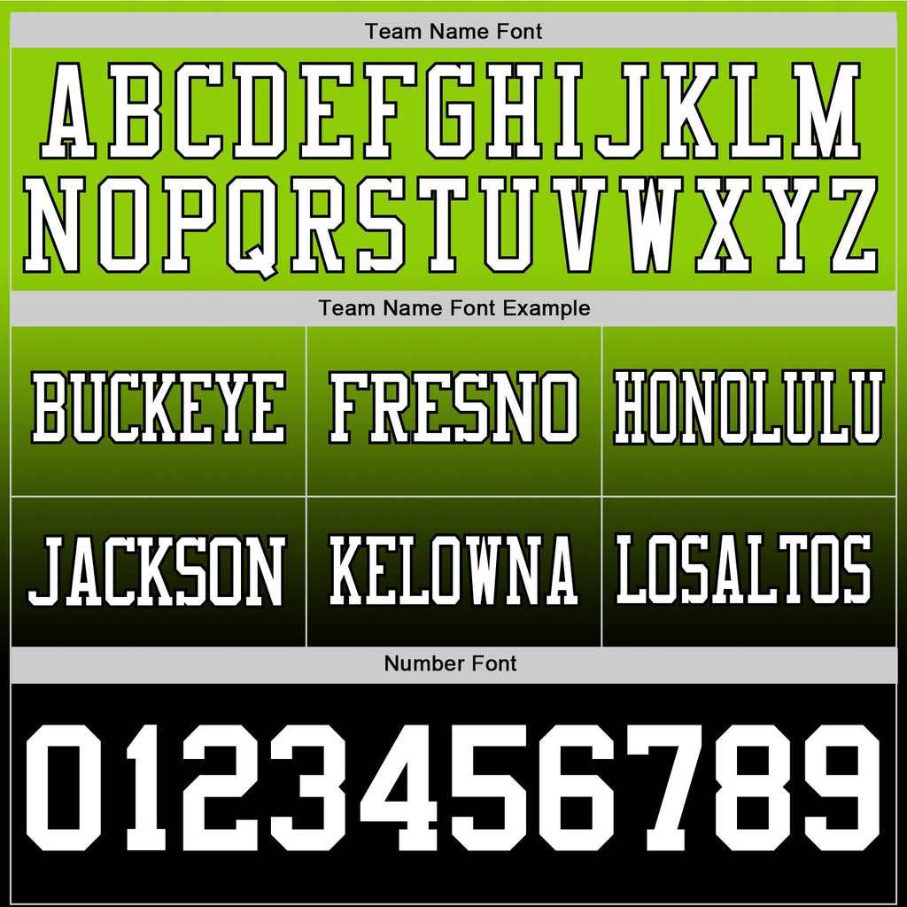 Custom Neon Green White-Black Authentic Fade Fashion Football Jersey photo 3