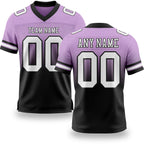 Custom Light Purple White-Black Authentic Fade Fashion Football Jersey