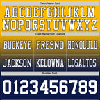 Custom Gold White-Navy Authentic Fade Fashion Football Jersey photo 3