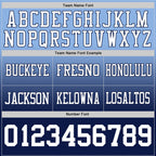 Custom Light Blue White-Navy Authentic Fade Fashion Football Jersey photo 3