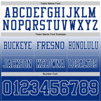 Custom White Royal Authentic Fade Fashion Football Jersey photo 3