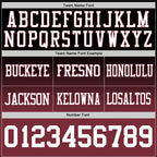 Custom Black White-Burgundy Authentic Fade Fashion Football Jersey photo 3