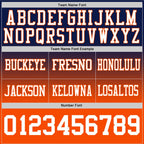 Custom Navy White-Orange Authentic Fade Fashion Football Jersey photo 3