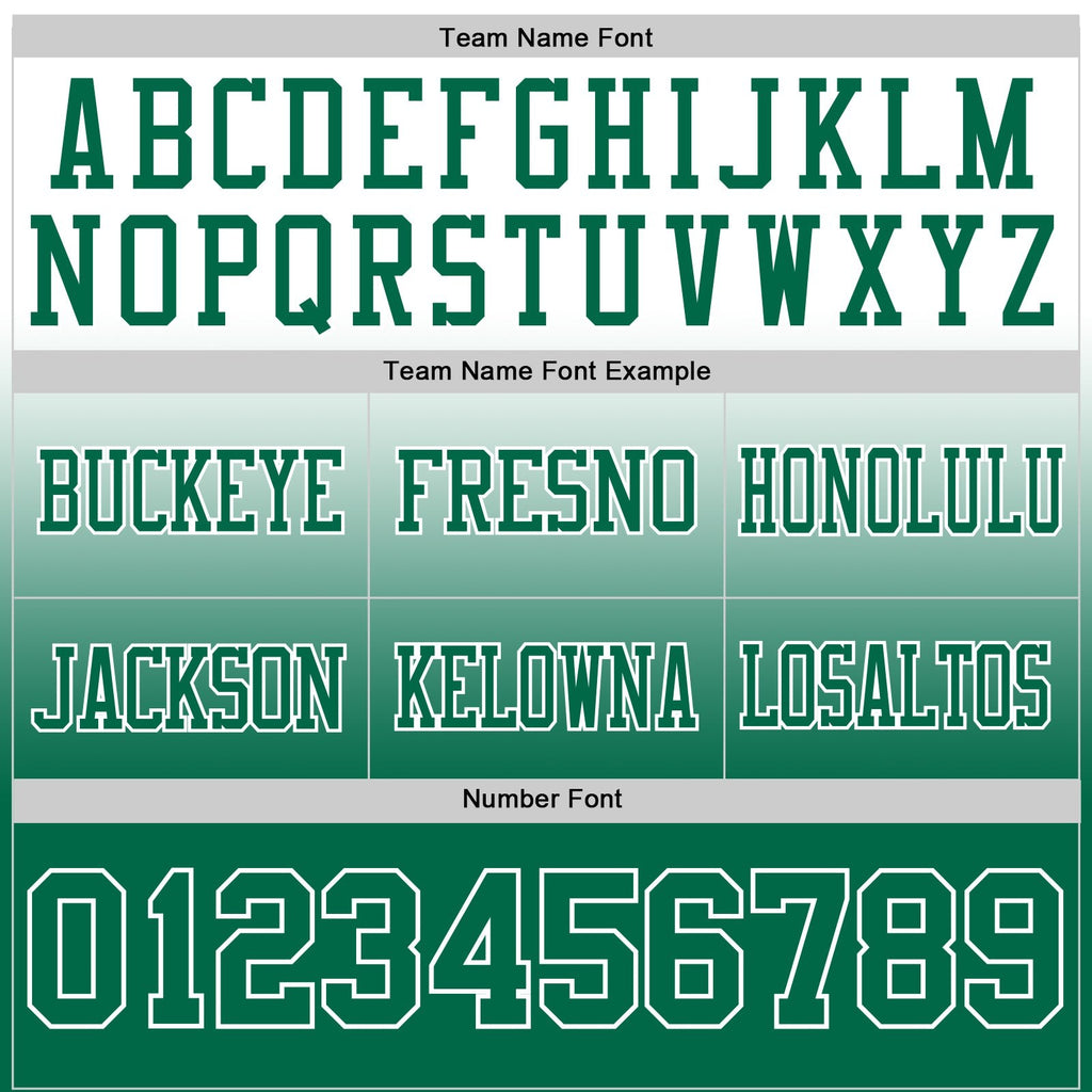 Custom White Kelly Green Authentic Fade Fashion Football Jersey photo 3