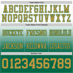 Custom White Old Gold-Kelly Green Authentic Fade Fashion Football Jersey photo 3