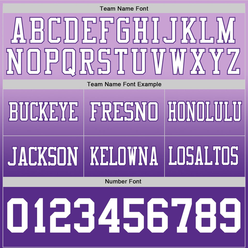 Custom Light Purple White-Purple Authentic Fade Fashion Football Jersey photo 3