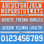 Custom Orange White-Powder Blue Authentic Fade Fashion Football Jersey photo 3