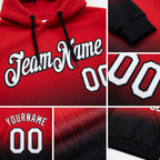 Custom Stitched Red White-Black Fade Fashion Sports Pullover Sweatshirt Hoodie detail