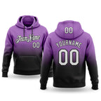 Custom Stitched Medium Purple White-Black Fade Fashion Sports Pullover Sweatshirt Hoodie
