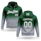 Custom Stitched Green White-Gray Fade Fashion Sports Pullover Sweatshirt Hoodie
