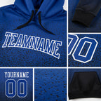 Custom Stitched Black Royal-White Fade Fashion Sports Pullover Sweatshirt Hoodie detail